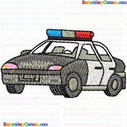 Police Car 1 Embroidery Design