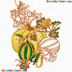 Pumpkin 5 Embroidery Design