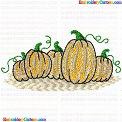 Pumpkin 9 Embroidery Design