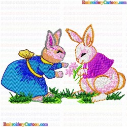 Rabbits 106 Embroidery Design