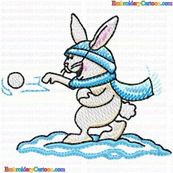 Rabbits 125 Embroidery Design