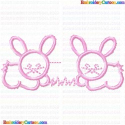 Rabbits 134 Embroidery Design