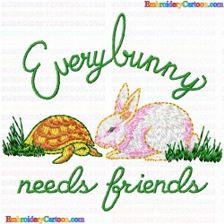 Rabbits 185 Embroidery Design