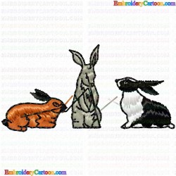 Rabbits 21 Embroidery Design