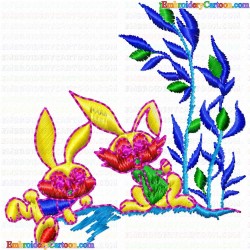 Rabbits 29 Embroidery Design