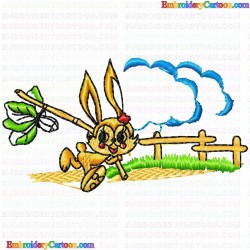 Rabbits 36 Embroidery Design