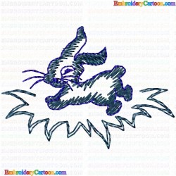 Rabbits 3 Embroidery Design