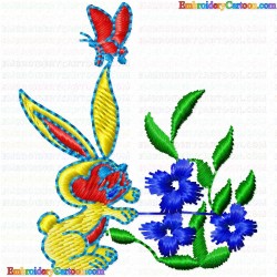 Rabbits 48 Embroidery Design