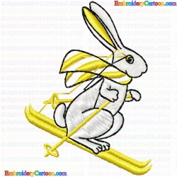 Rabbits 64 Embroidery Design