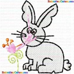 Rabbits 72 Embroidery Design