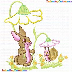 Rabbits 73 Embroidery Design