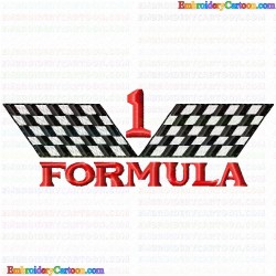 Race Banner 19 Embroidery Design