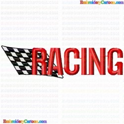 Race Banner 6 Embroidery Design