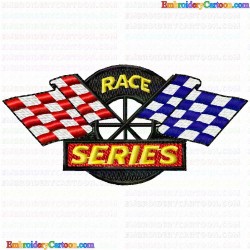 Race Banner 9 Embroidery Design