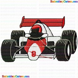 Race Cars 10 Embroidery Design