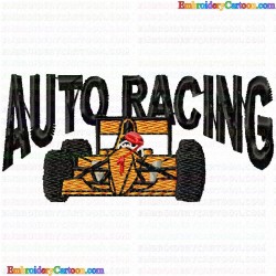 Race Cars 11 Embroidery Design