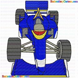 Race Cars 17 Embroidery Design