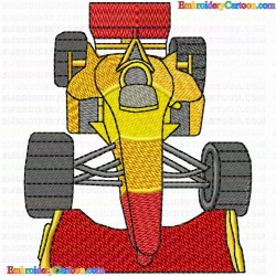 Race Cars 19 Embroidery Design