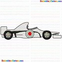 Race Cars 20 Embroidery Design