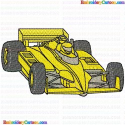 Race Cars 28 Embroidery Design