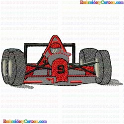 Race Cars 30 Embroidery Design