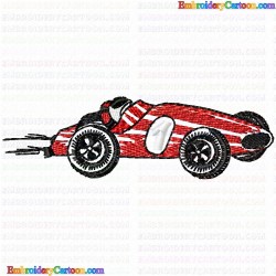 Race Cars 3 Embroidery Design