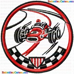 Race Cars 5 Embroidery Design