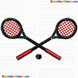 Racket 10 Embroidery Design