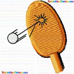 Racket 11 Embroidery Design