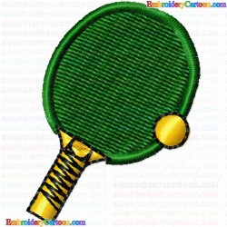 Racket 16 Embroidery Design