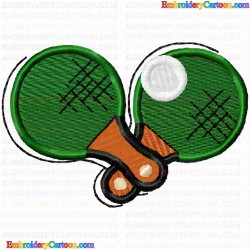 Racket 2 Embroidery Design