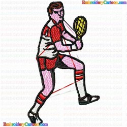 Racket 3 Embroidery Design