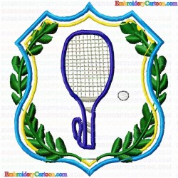 Racket 5 Embroidery Design