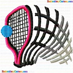 Racket 8 Embroidery Design