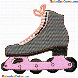 Roller Skate 1 Embroidery Design