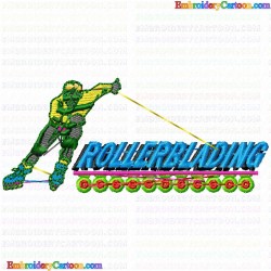 Roller Skate 2 Embroidery Design