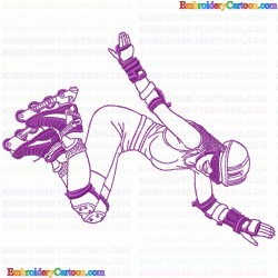 Roller derby 3 Embroidery Design