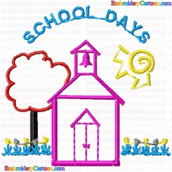 School 70 Embroidery Design