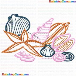 SeaShell 15 Embroidery Design