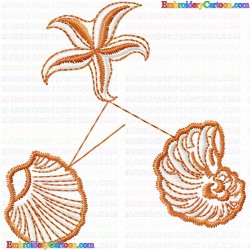 SeaShell 25 Embroidery Design