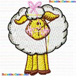 Sheep 24 Embroidery Design