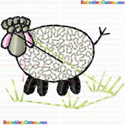 Sheep 6 Embroidery Design