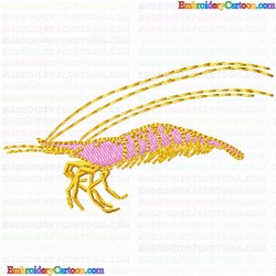 Shrimp 4 Embroidery Design