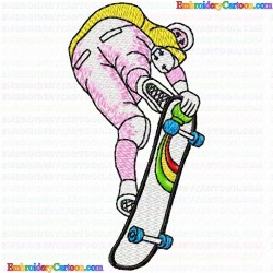 Skateboard 11 Embroidery Design