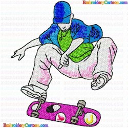 Skateboard 12 Embroidery Design