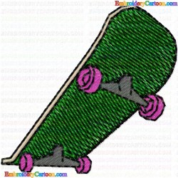 Skateboard 13 Embroidery Design