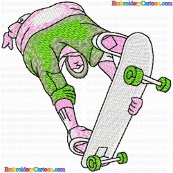 Skateboard 5 Embroidery Design