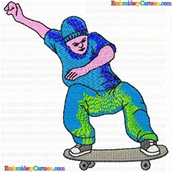 Skateboard 6 Embroidery Design