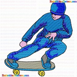 Skateboard 7 Embroidery Design