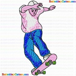 Skateboard 9 Embroidery Design